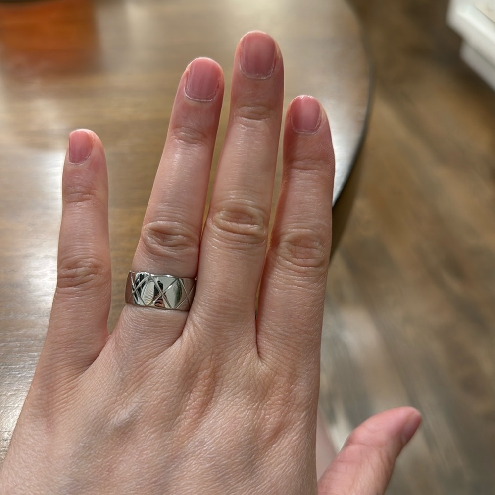 Silver Cigar Band Ring